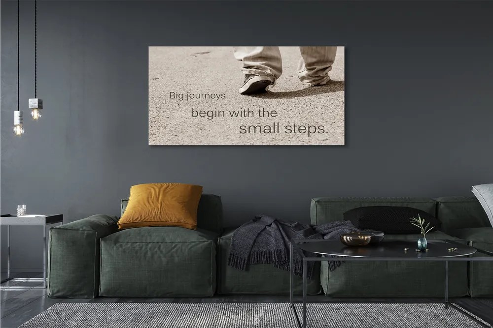 Zdjęcie na płótnie Napis na Betonowej Drodze