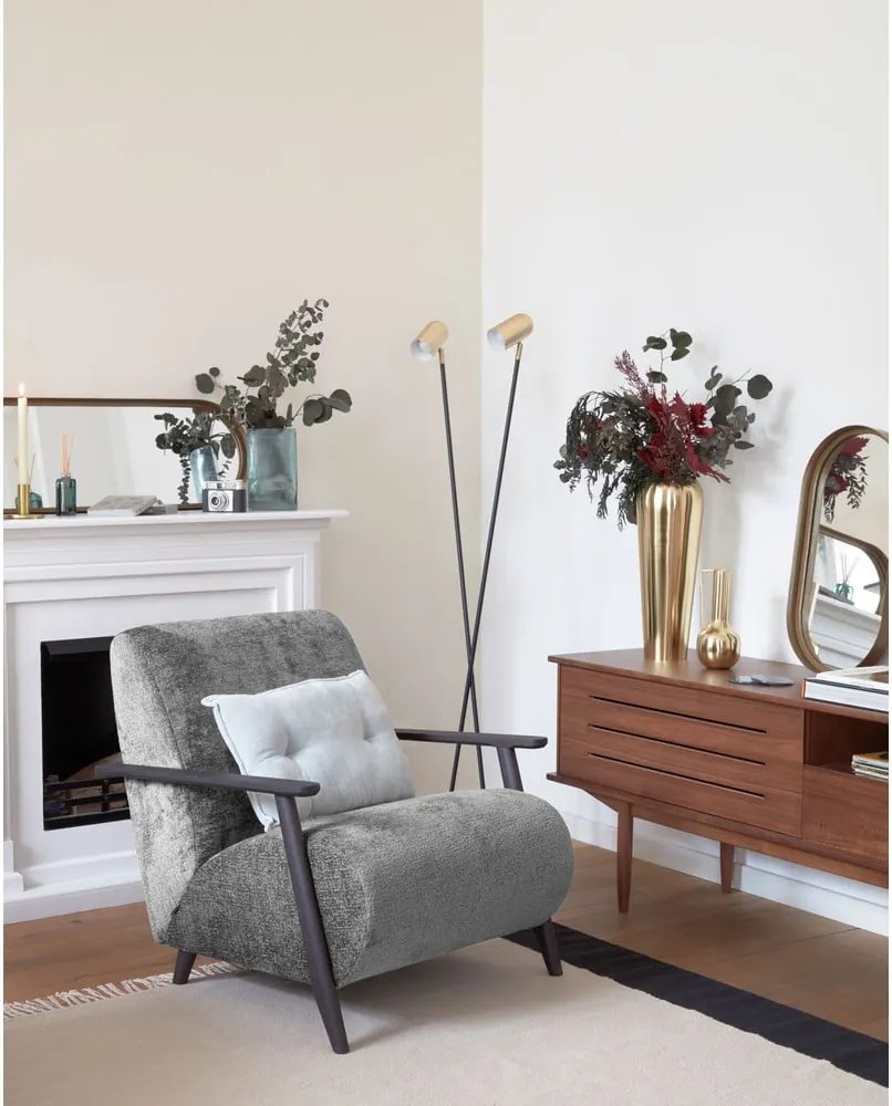 Szary fotel Meghan − Kave Home