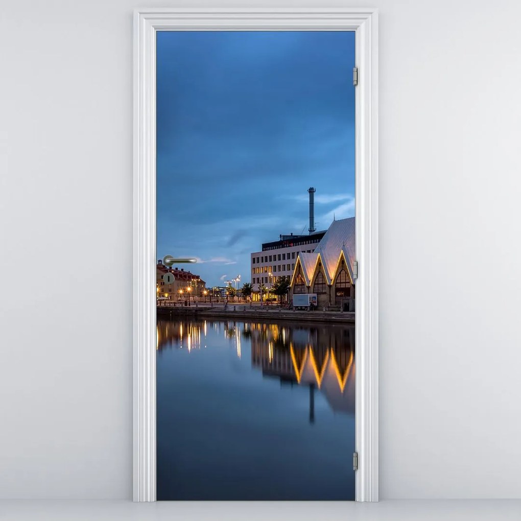 Fototapeta na drzwi - Kanał wodny - Göteborg (95x205cm)