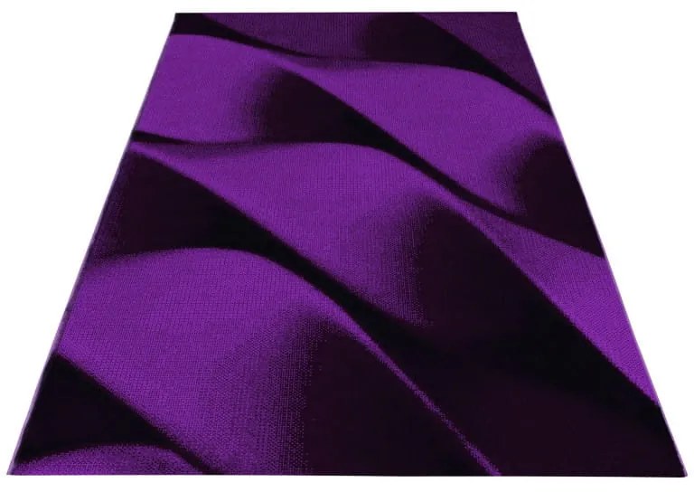 Dywan nowoczesny Parma fale fioletowy 120 cm x 170 cm