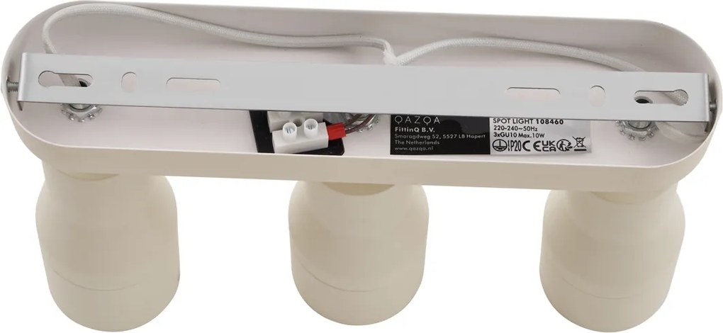 Okrągły reflektor sufitowy beżowy GU10 50 mm 3-punktowy - Stanley