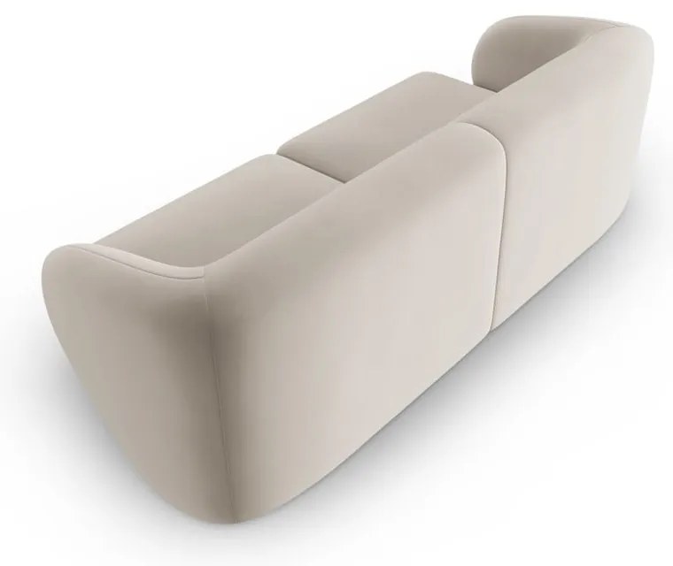 Beżowa aksamitna sofa 188 cm Paolo – Milo Casa