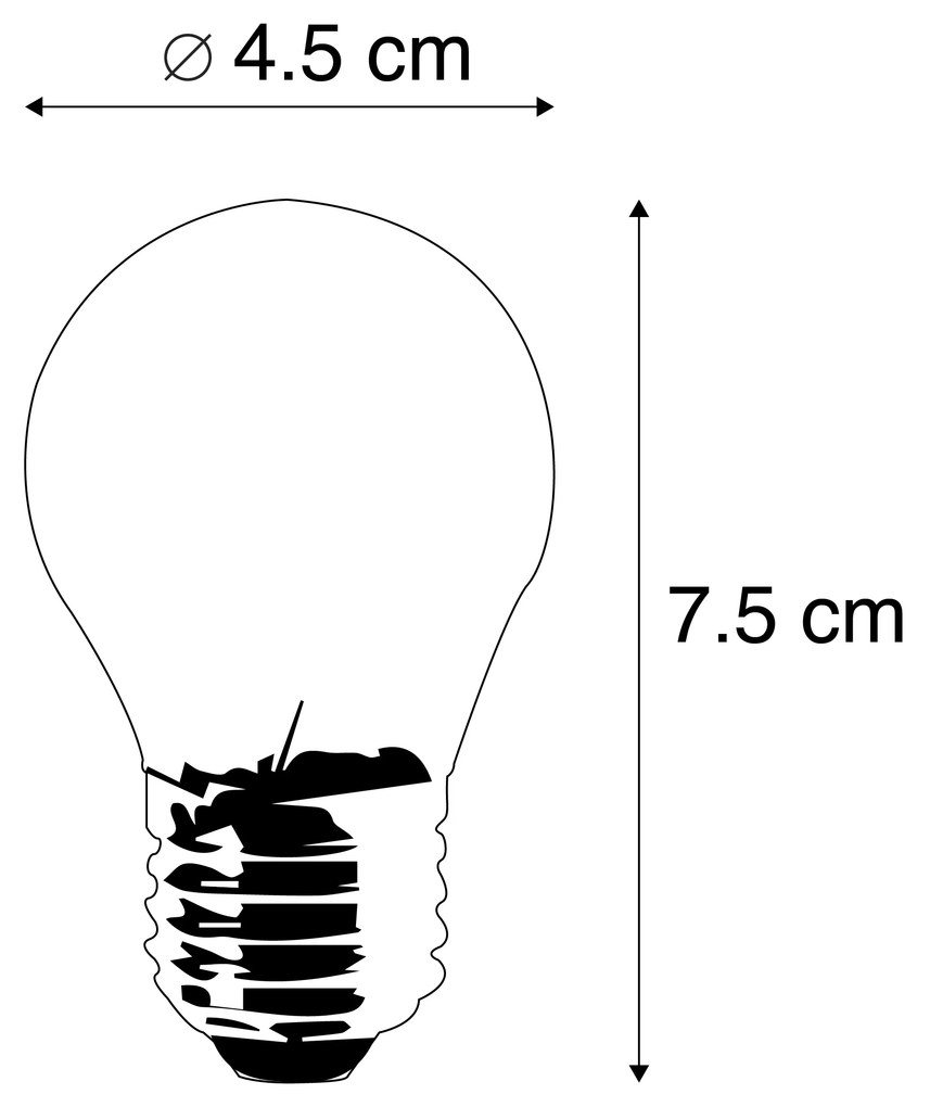 Zestaw 5 ściemnialnych 3-stopniowo żarówek LED E27 P45 5W 700 lm 2700K