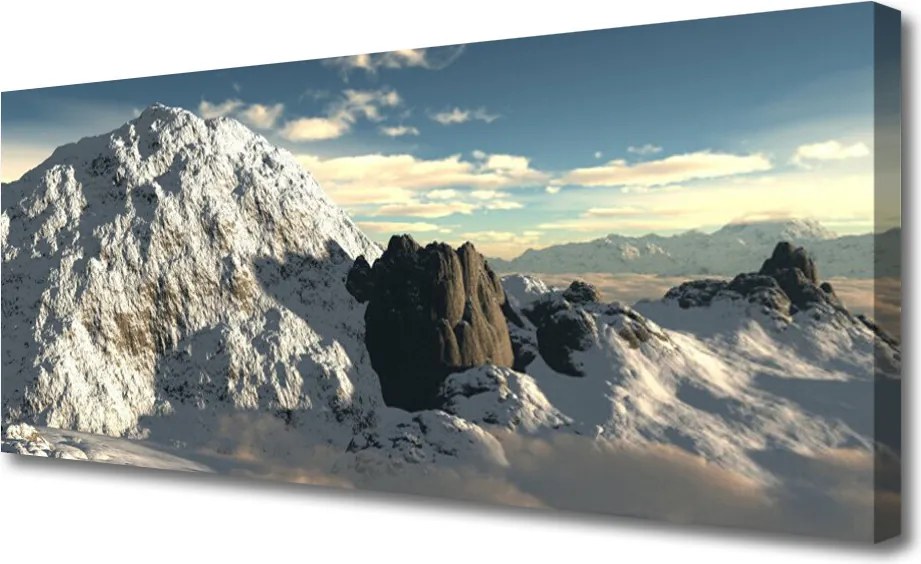 Obraz drukowany na płótnie Majestatyczne Pasmo Górskie