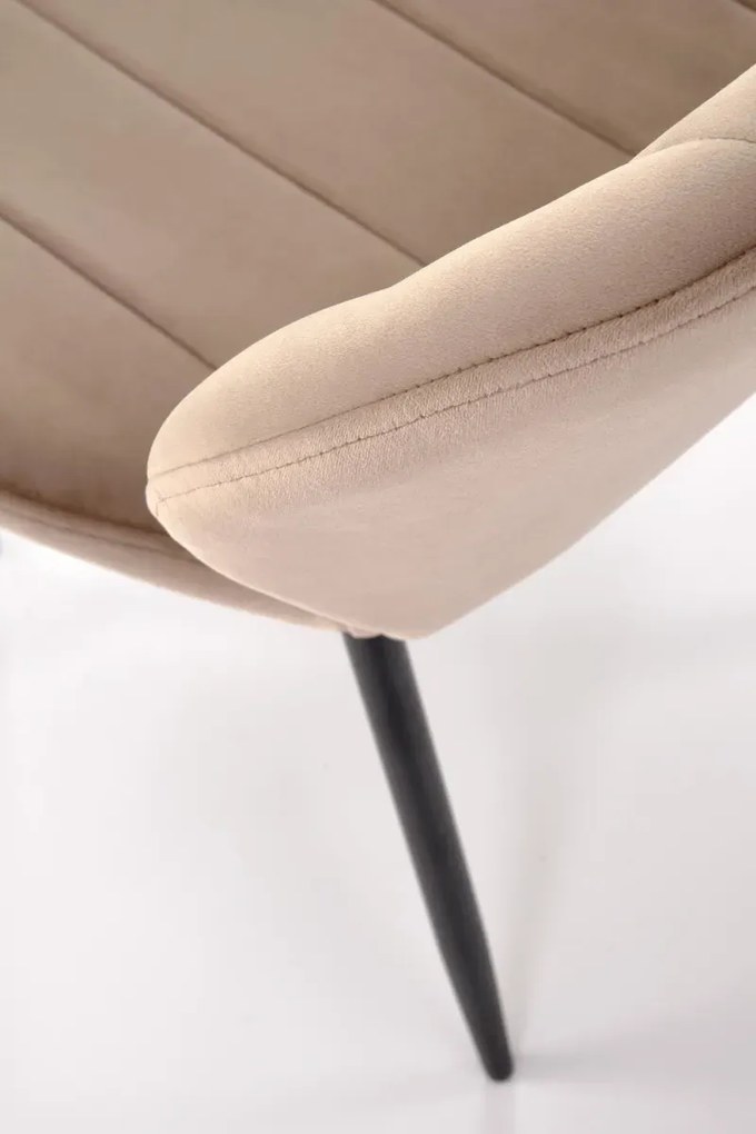 Krzesło tapicerowane K538 VELVET beżowe HALMAR