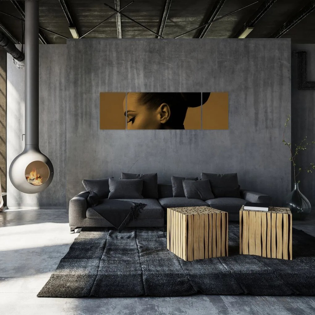 Obraz - Kobieta z profilu (170x50 cm)