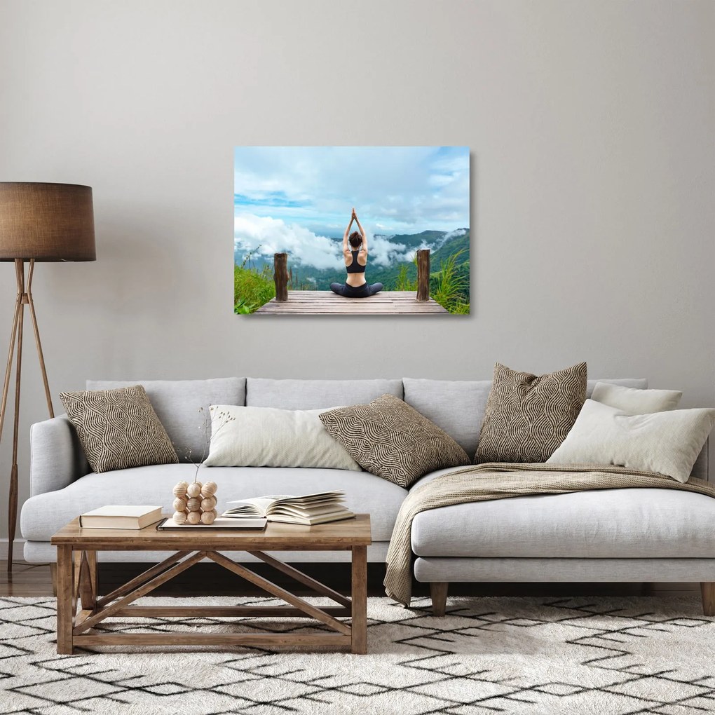 Obraz na szkle - Joga (70x50 cm)