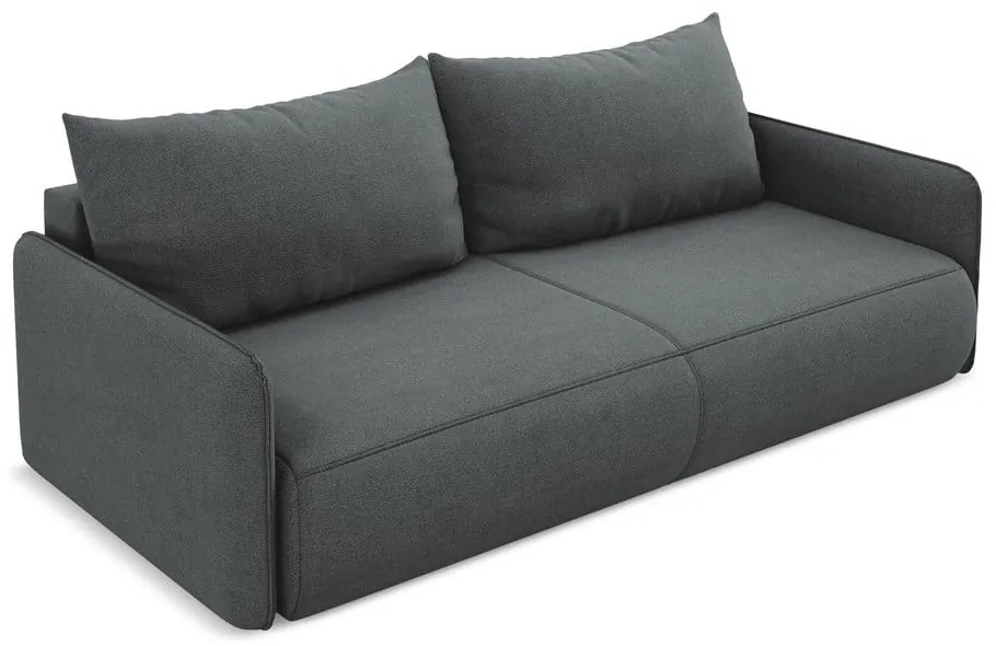 Szara rozkładana/ze schowkiem sofa 216 cm Nanea – Makamii