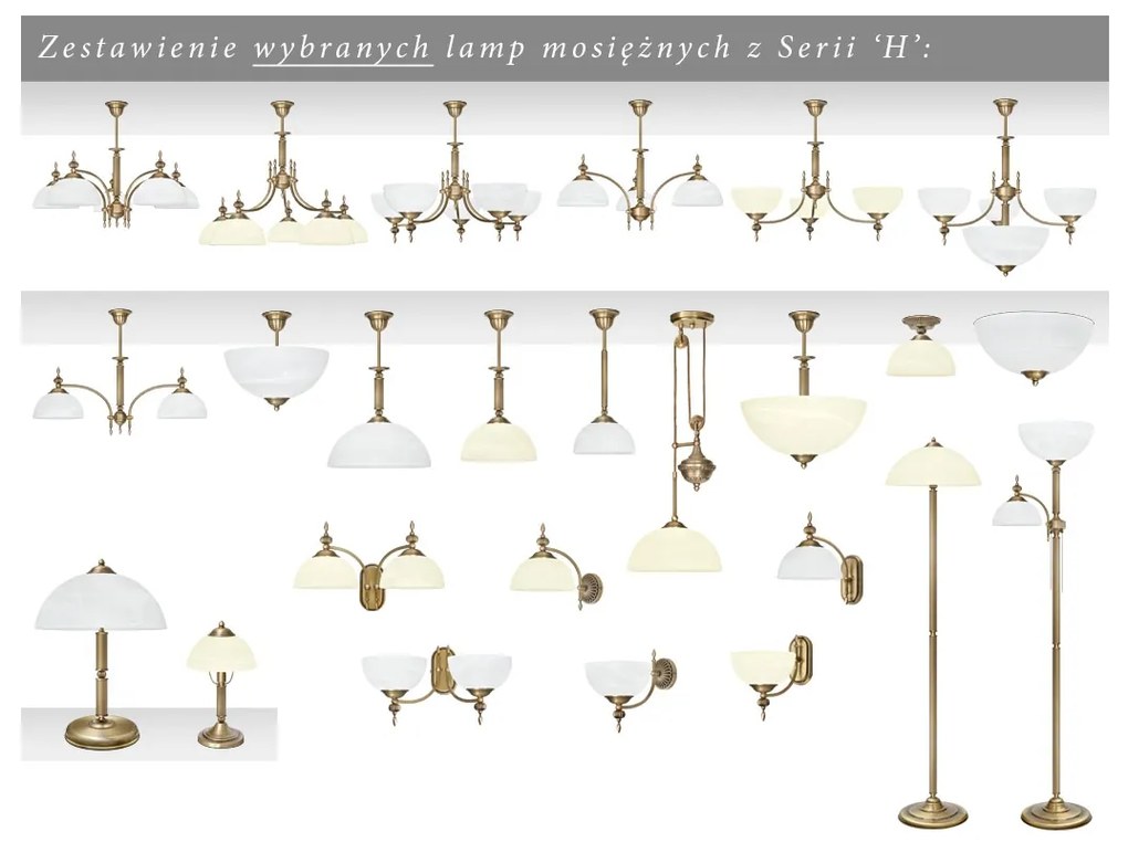Mosiężna lampa podłogowa H-P2