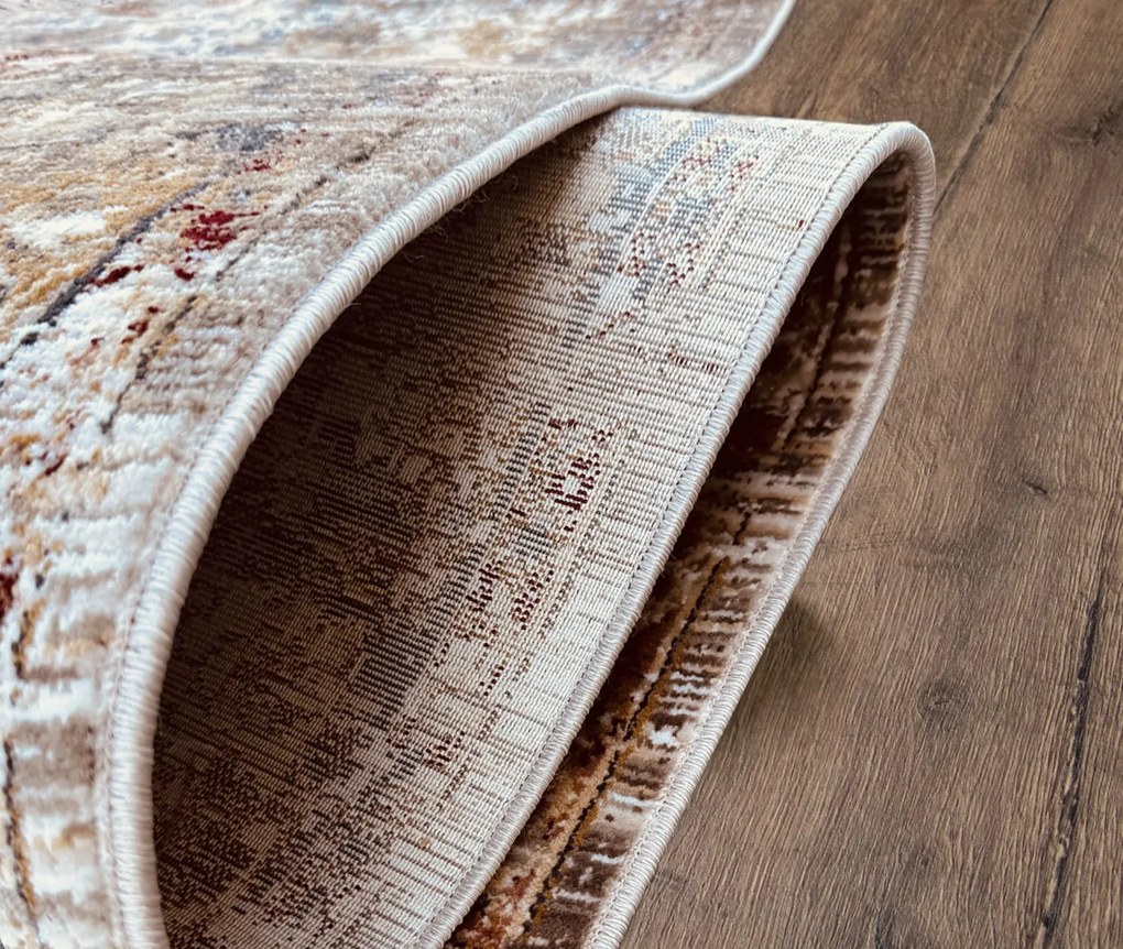 Dywan vintage Vivaldi medalion brązowy 160 cm x 220 cm