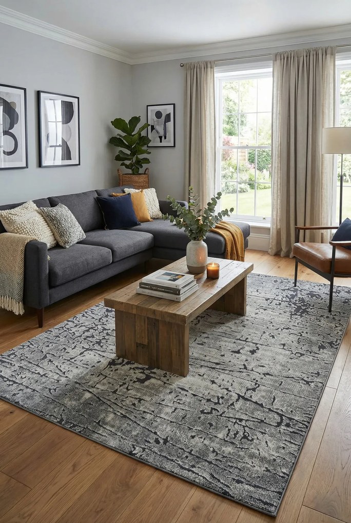 Szary dywan w stylu nowoczesnym C4-W13