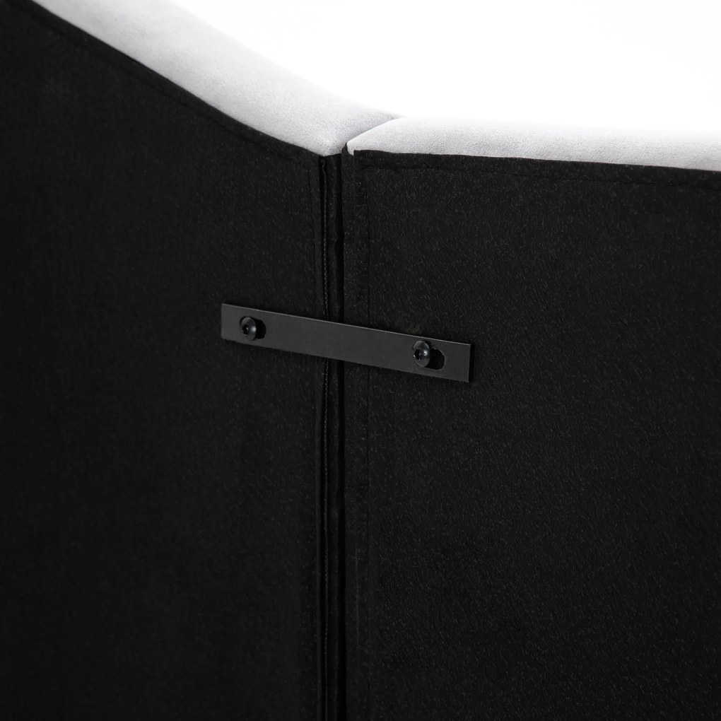 HOMCOM Zagłówek do łóżka tapicerowany kolor szarym topola poliester 185 x 8 x 134 cm