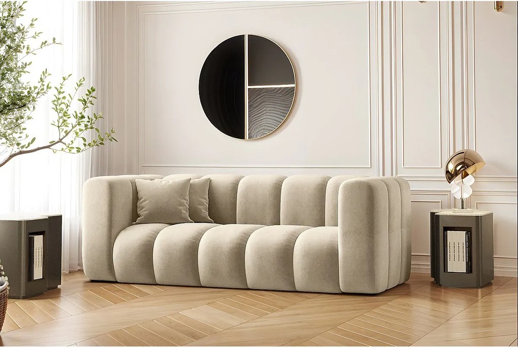 Sofa modułowa dwuosobowa Grand, tkanina Salvador, Beżowy