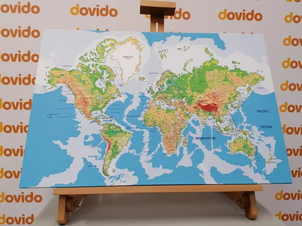 Obraz na korku klasyczna mapa świata