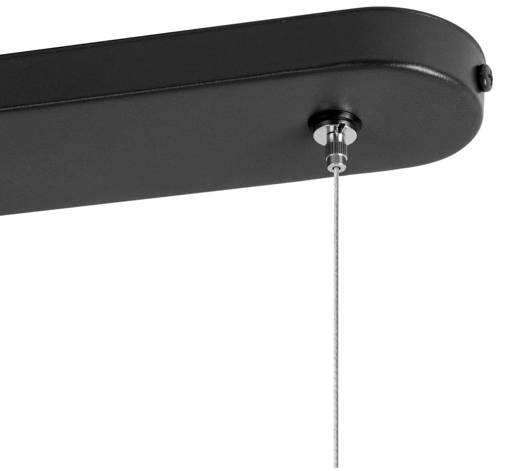 Czarna lampa wisząca LED 96cm z metalu W96LED-4K-SCHWARZ wymienny LED