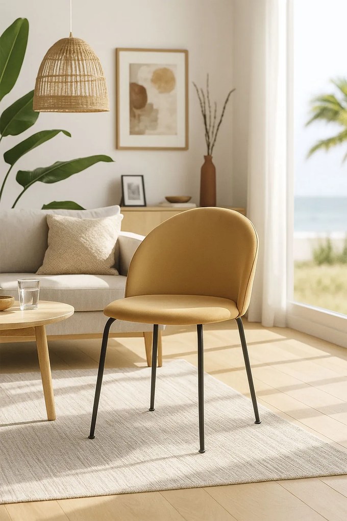 Zestaw 4 Krzese Black Dalnia Aksamitne