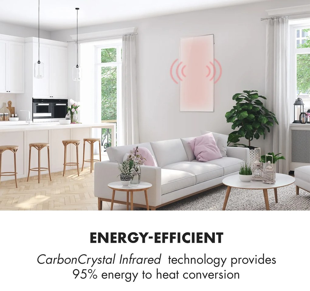 Klarstein Wonderwall 720W 120x60cm Panel na podczerwień Biały