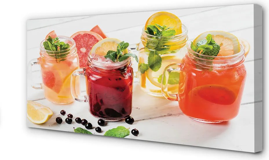 Obraz drukowany na płótnie Cytrusowe Orzeźwienie W Szkle