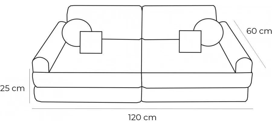 Pocket sofa plus slimcord ecru - meowbaby®