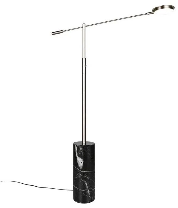 Lampa stojąca LED w czarno-srebrnym kolorze (wysokość 145 cm) Fiore – Trio Select