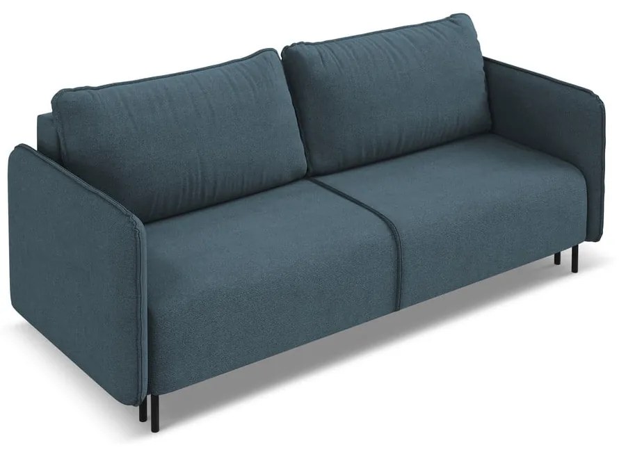 Niebieska rozkładana/ze schowkiem sofa 226 cm Luana – Makamii