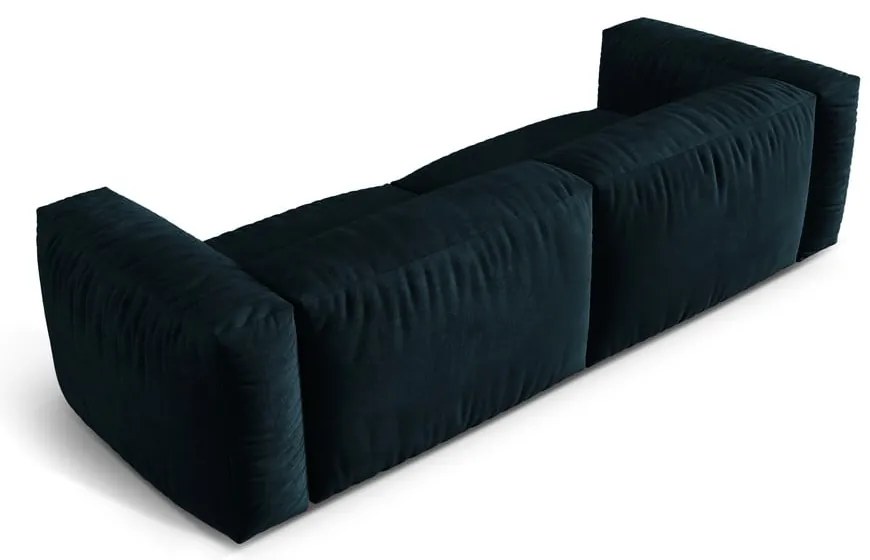 Ciemnoniebieska aksamitna sofa modułowa 240 cm Martina – Micadoni