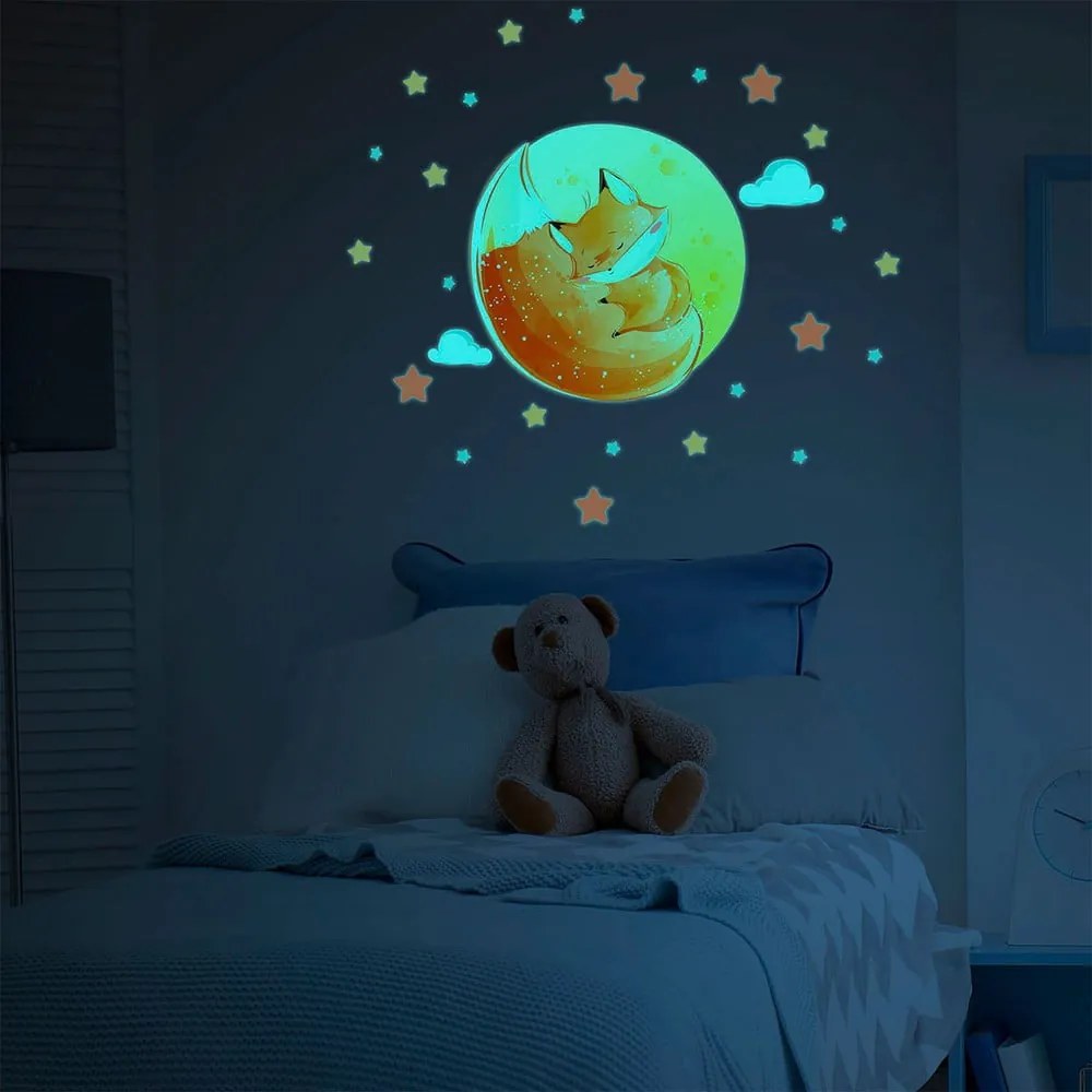 Naklejka dziecięca na ścianę 30x30 cm Dreamy Fox – Ambiance