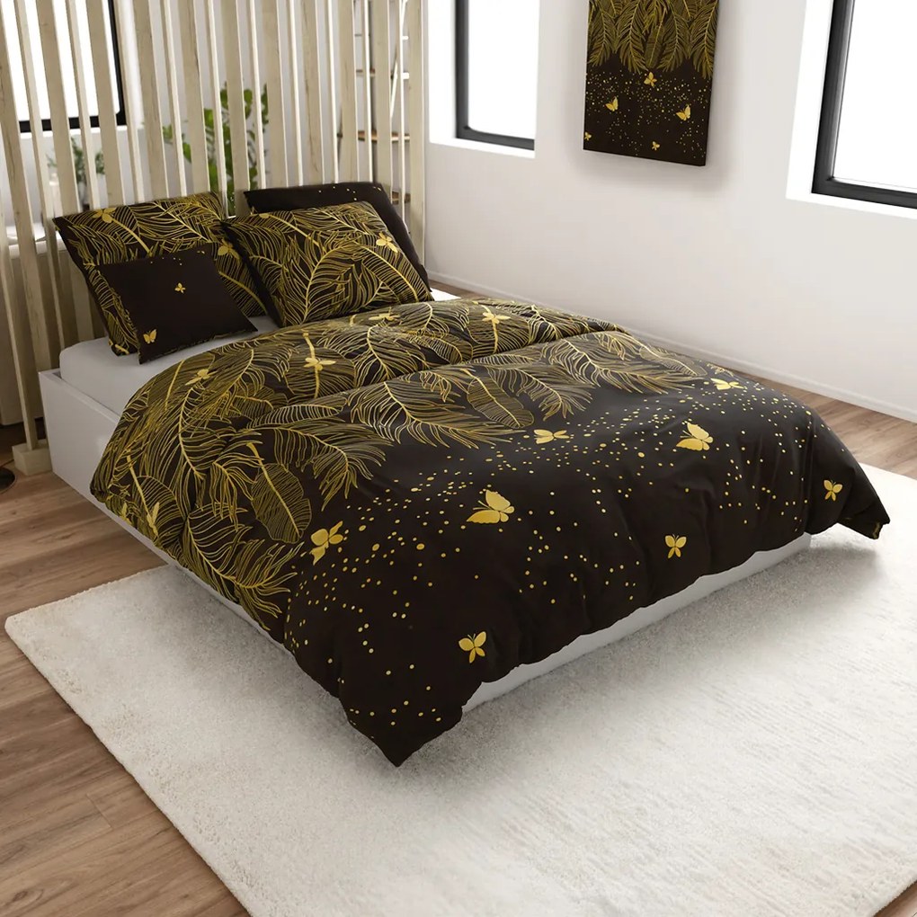 PrzytulneMieszkanie.pl PrzytulneMieszkanie.pl Pościel z mikrowłókna VISATA czarna Rozmiar pościeli: 70 x 80 cm | 140 x 200 cm