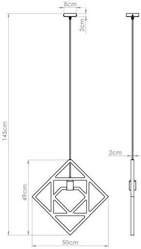 Drewniana skandynawska lampa wisząca K1-E66
