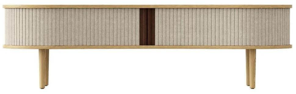 Beżowa szafka pod TV w dekorze dębu 140x40 cm Audacious – UMAGE