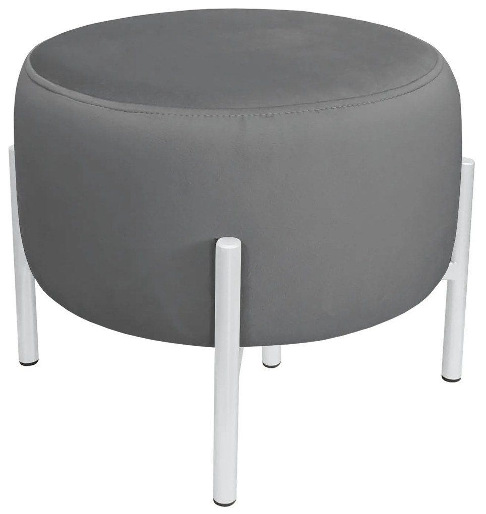 Pufa OLA LOFT ławka podnóżek metal biała BL14