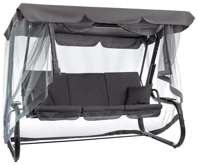 SZARA HUŚTAWKA OGRODOWA CARPATIA Z MOSKITIERĄ