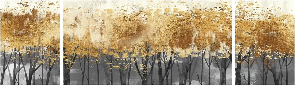 Obraz - Złote drzewa (170x50 cm)