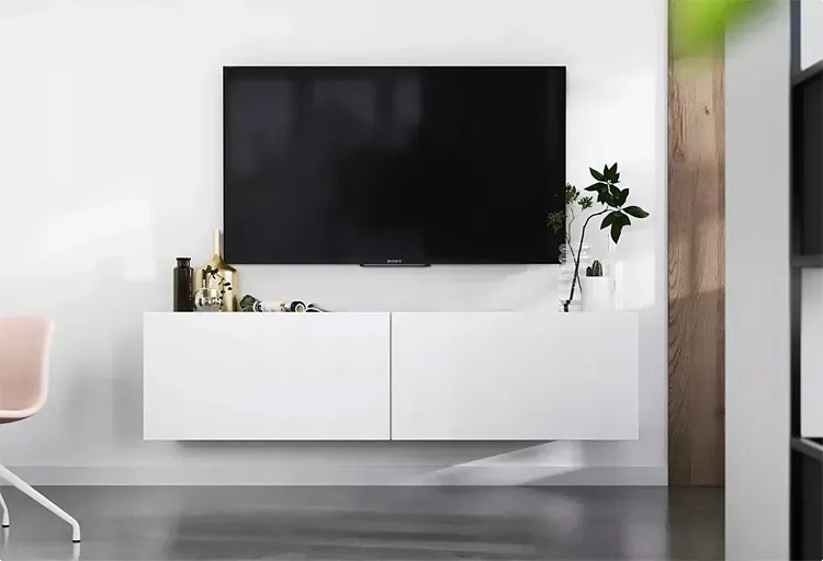 Ścienna szafka rtv biała - Merol 6X
