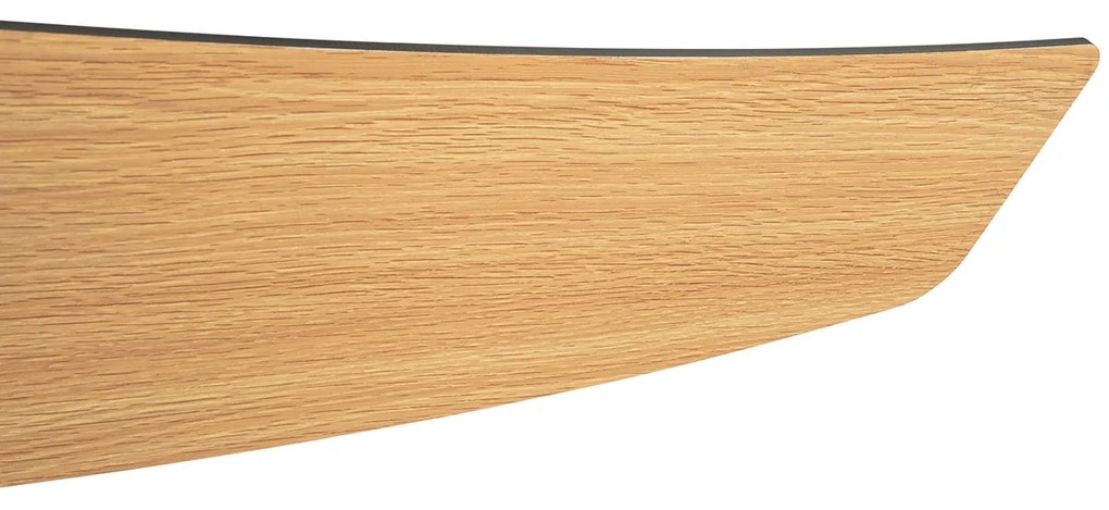 Inteligentny Wentylator sufitowy z lampą czarny z drewnianym nadrukiem 132 cm z LED z możliwością ściemniania z pilotem - Cool Nowoczesny Oswietlenie wewnetrzne
