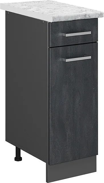 Szafka dolna do kuchni czarny beton 30x60x81.6 r-line