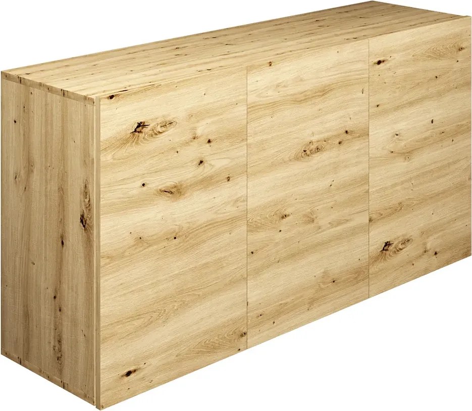 Wisząca komoda z półkami dąb artisan E0-C42