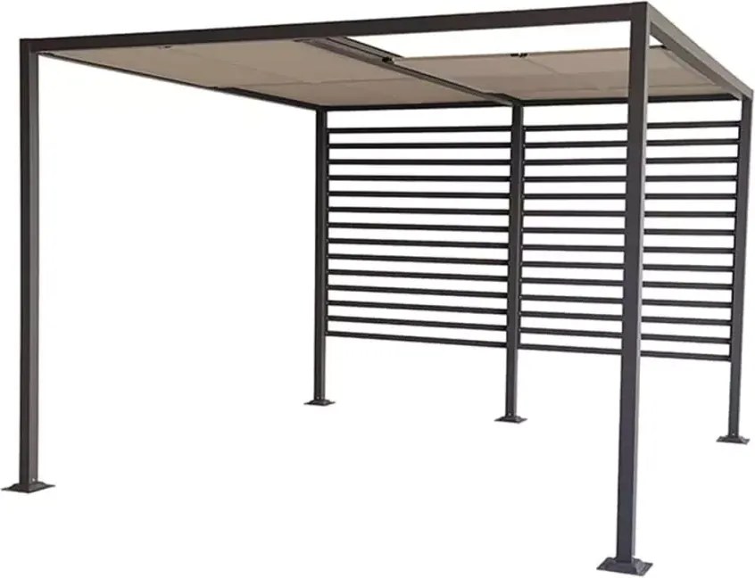 Natis – elegancka pergola tarasowa z rozsuwanym zadaszeniem i aluminiową konstrukcją