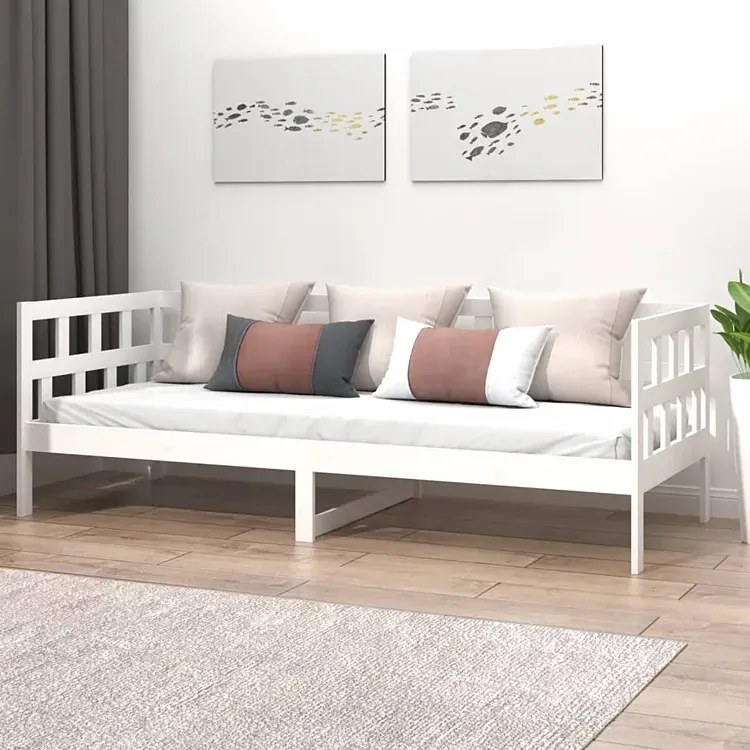 Białe drewniane łóżko dzienne 80x200 - Vinco 3X