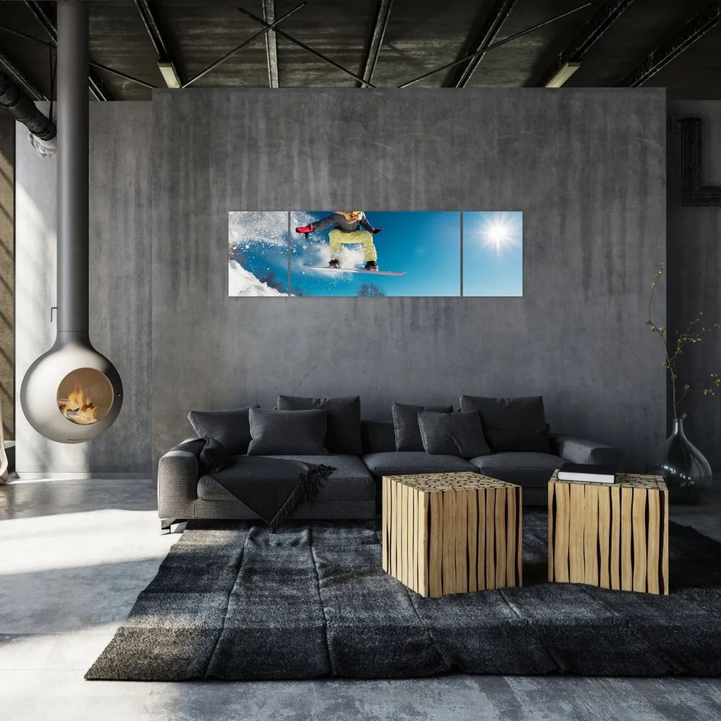Obraz - Snowboardzista (170x50 cm)
