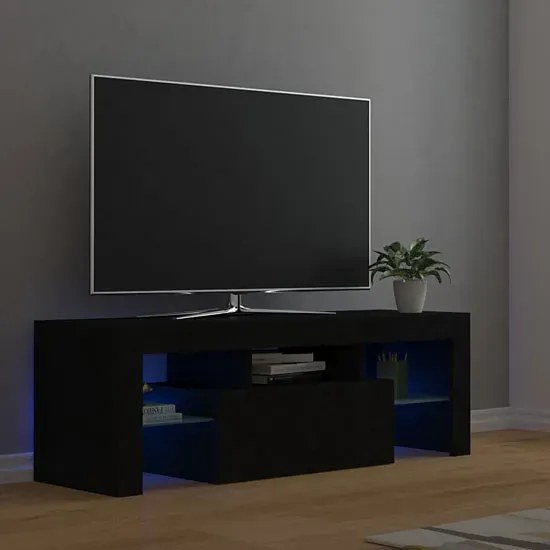 Czarna nowoczesna szafka RTV z LED - Artbo