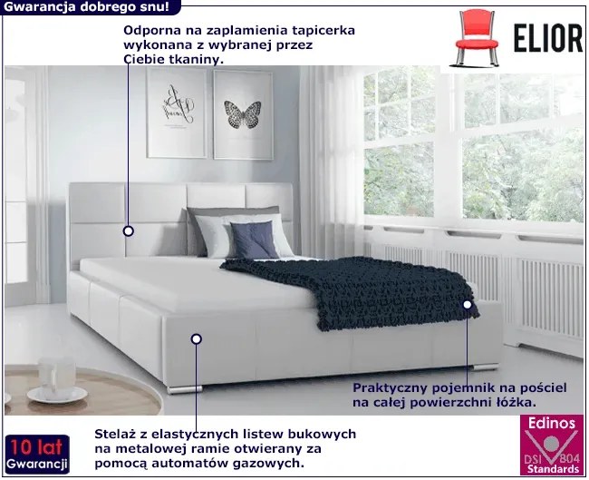 Łóżko tapicerowane Caner 180x200 - 44 kolory