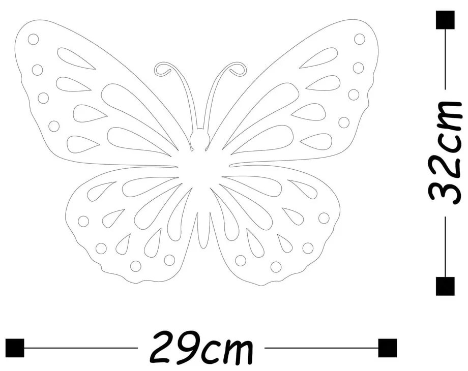 Dekoracja ścienna w kolorze złota Wallity Butterfly