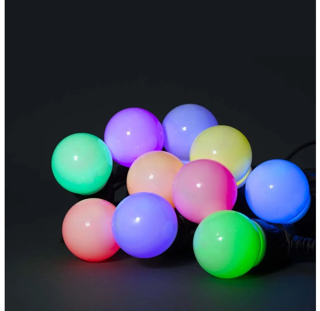 Nedis WIFILP03C10 - LED RGB Łańcuch dekoracyjny 10xLED 12m IP65 Wi-Fi Tuya