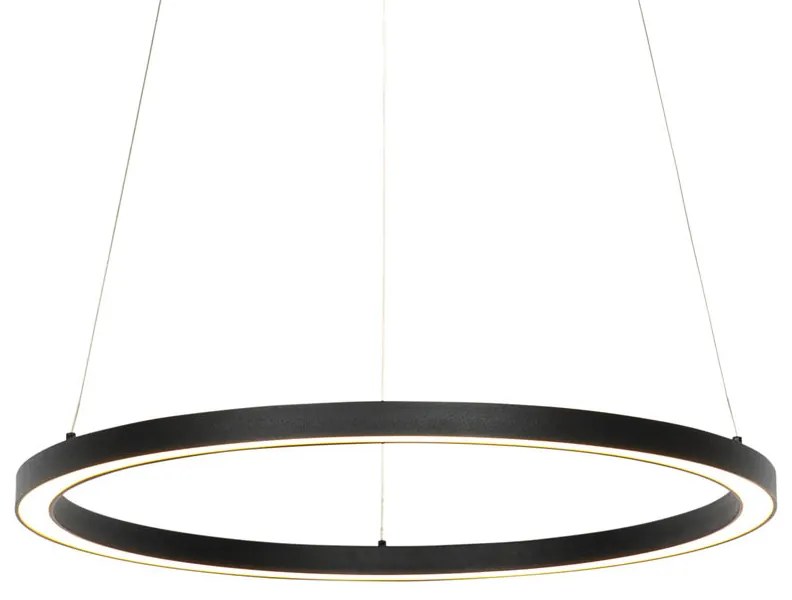 Inteligentna lampa wisząca czarna 60 cm w komplecie z LED i RGBW - Girello