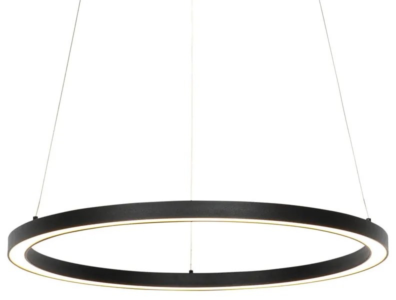 Inteligentna lampa wisząca czarna 60 cm z diodami LED i RGBW - GirelloDesignerski Oswietlenie wewnetrzne