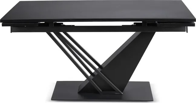 Stół Rozkładany Prostokątny REX 160-220 cm Czarny do Jadalni Loft