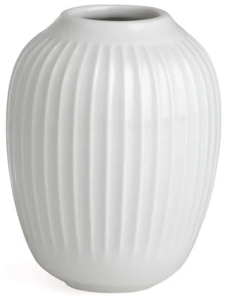 Biały kamionkowy wazon Kähler Design Hammershoi, wys. 10 cm