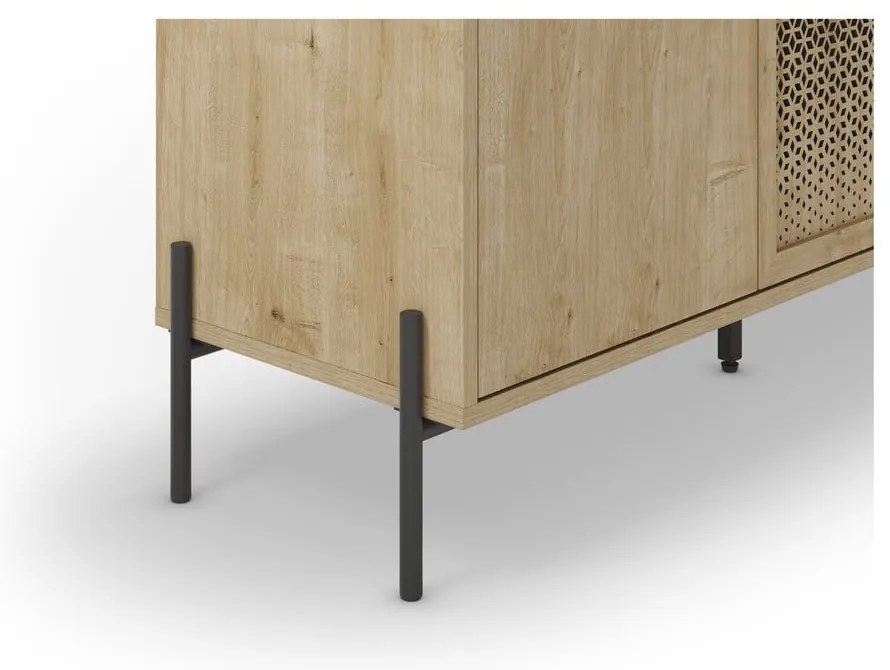 Niska komoda w dekorze dębu 120x80 cm Inca – Marckeric