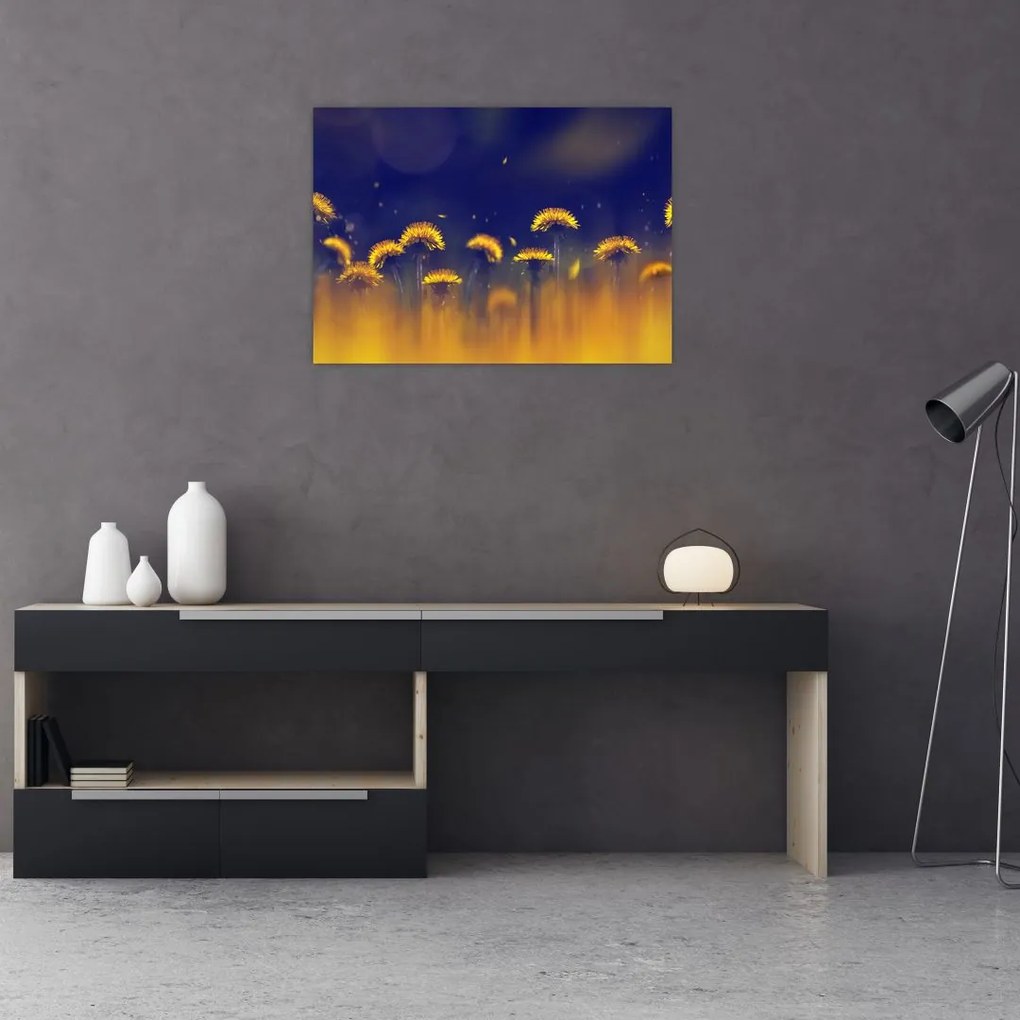 Obraz - Dmuchawce (70x50 cm)